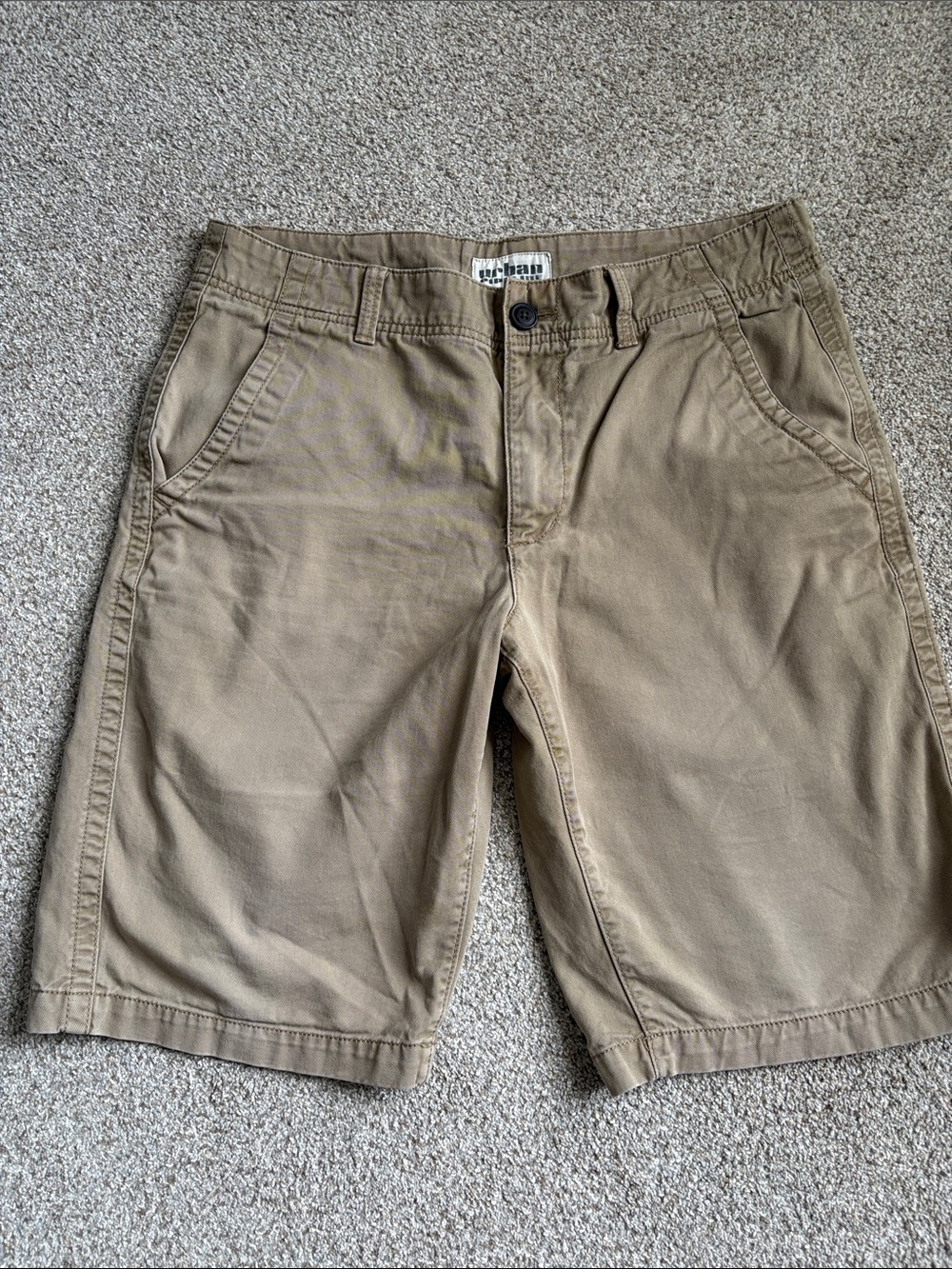 urban pipeline Men’s Khaki Flat-Front Chino Shorts